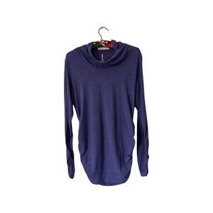 Lucy brand | royal blue hooded maternity top